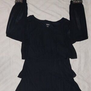Dress Black Tiered by SLNY Size 10